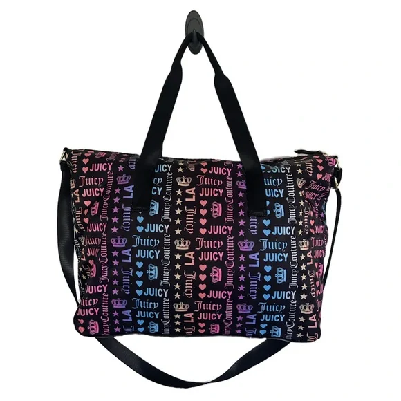 Juicy Couture Rainbow Logo Print Tote Bag - Picture 2 of 11